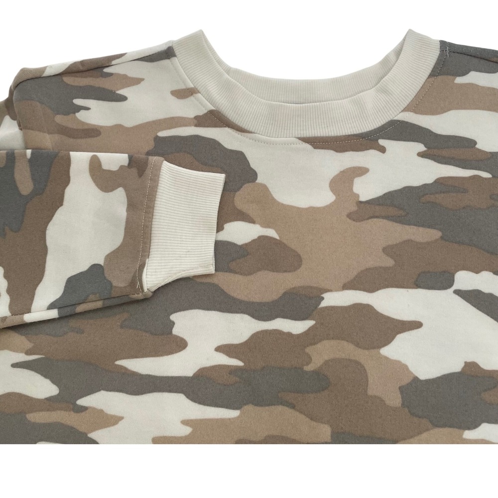 Cameo Print Sweatshirt Crewneck Pullover Casual‎ Comfy Everyday Top Size M